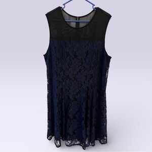 EUC Lane Bryant Black and Blue Dress